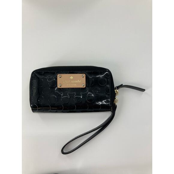 Kate Spade New York small black wristlet, wallet - Picture 1 of 4